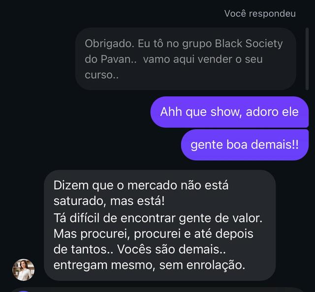 Print de aluna: entregam mesmo, sem enrolação